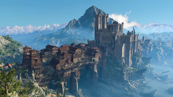 The city of Baldur's Gate in a Baldur's Gate 3 screenshot.