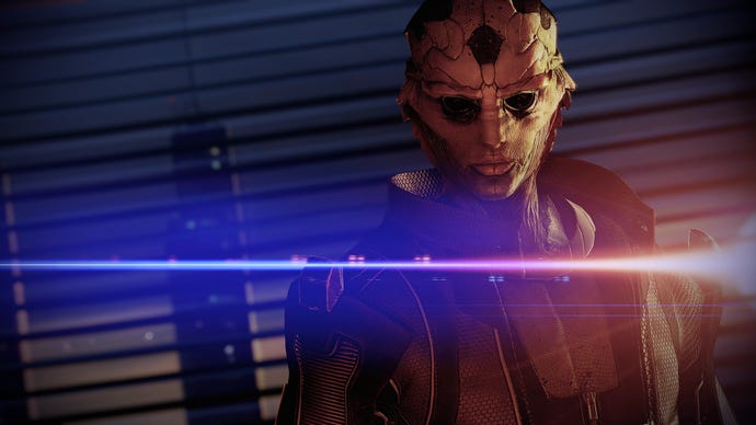 Thane in a Mass Effect Legendary Edition screenshot.